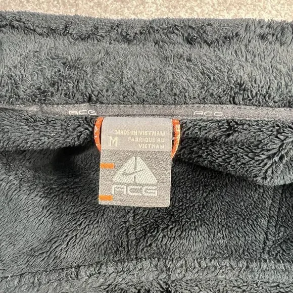 Nike ACG Full Zip Jacket Fleece Sherpa Furry Soft Black Womens Medium‎ M - Picture 3 of 10